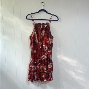 Red Tiered Ruffled Mini Sundress